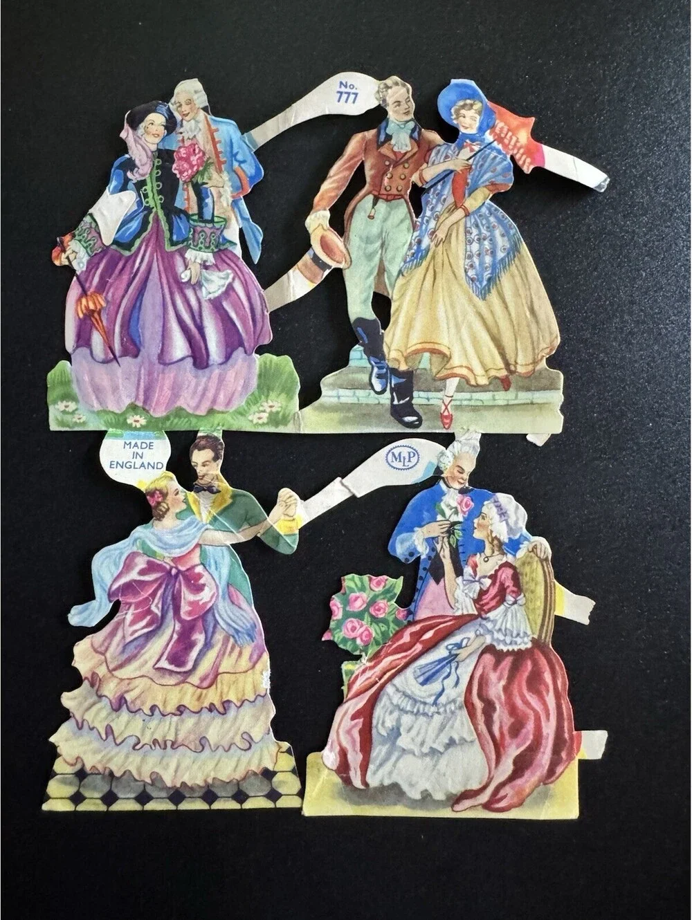 Antique Victorian MLP made in England 1 Sheet Die Cuts Paper Dolls